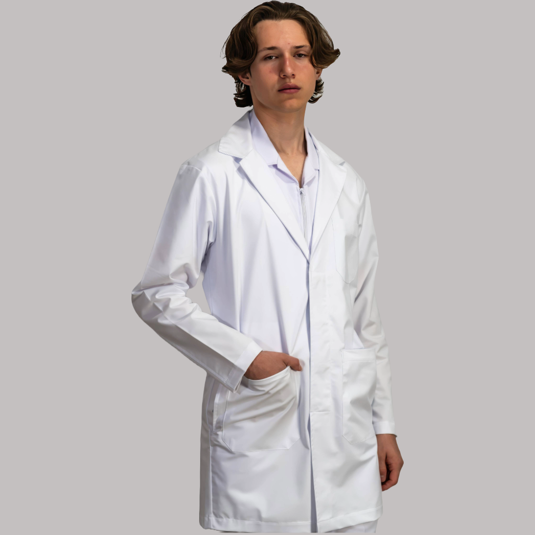 Bata Médica Blanca hombre Villela 65/35 Polyester/Algodón