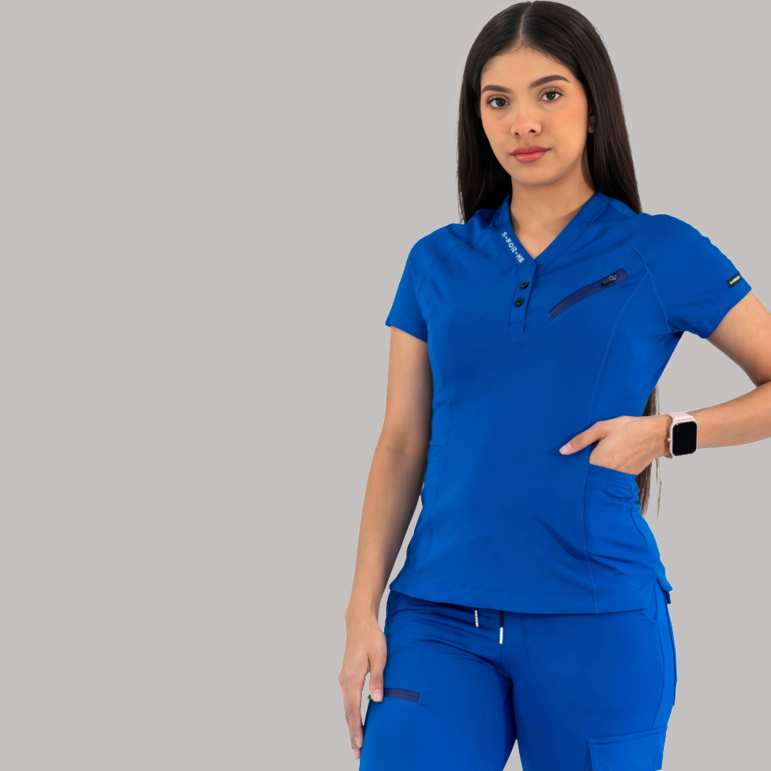 Filipina Quirúrgica Mujer Super Stretch Azul Rey, Scrubs 905