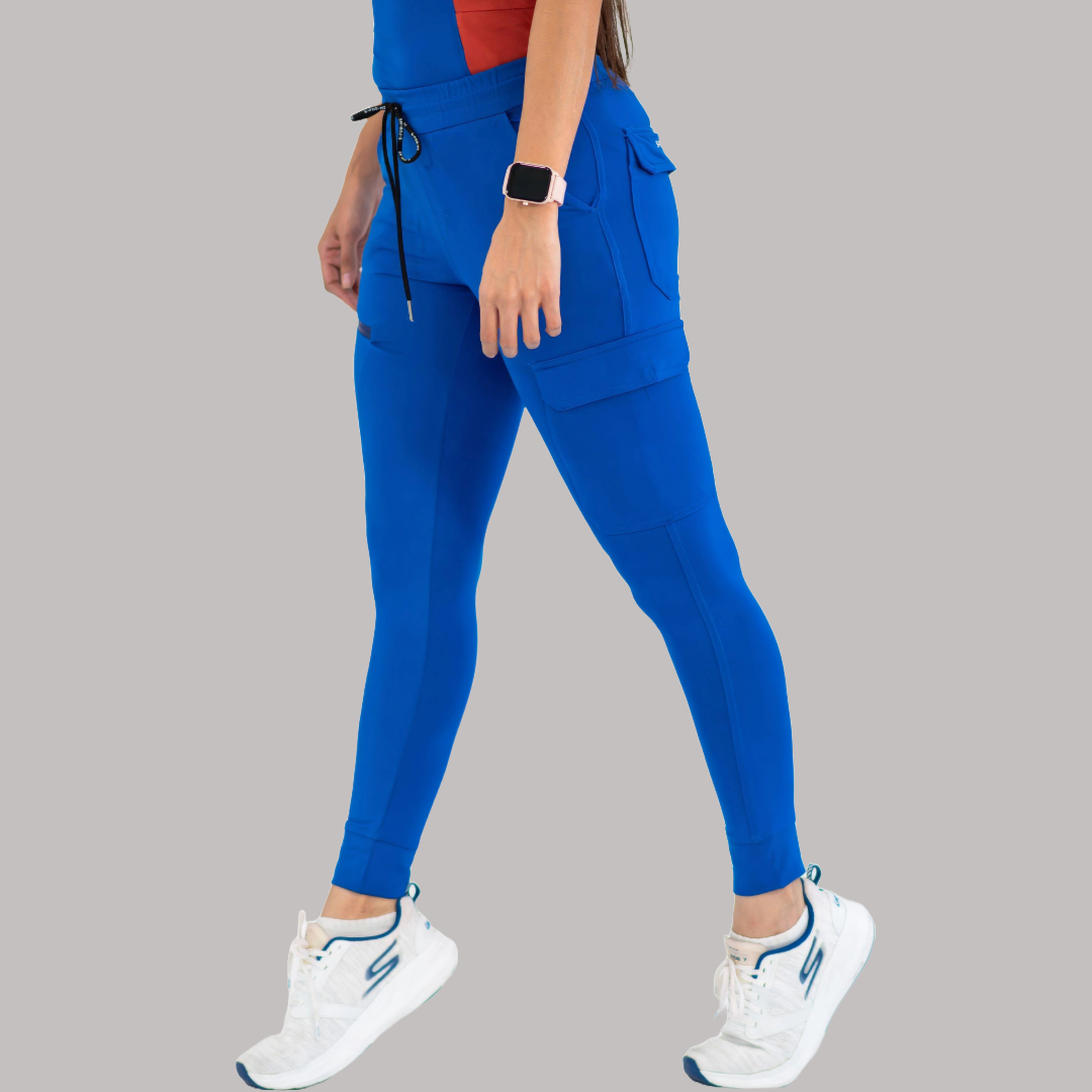 Jogger Quirúrgico Mujer Super Stretch Azul Rey, Scrubs 905