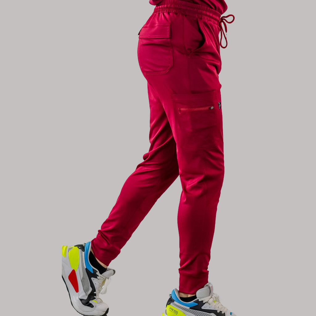 Men’s Scrub Jogger Super Stretch Burgundy, Scrubs 901