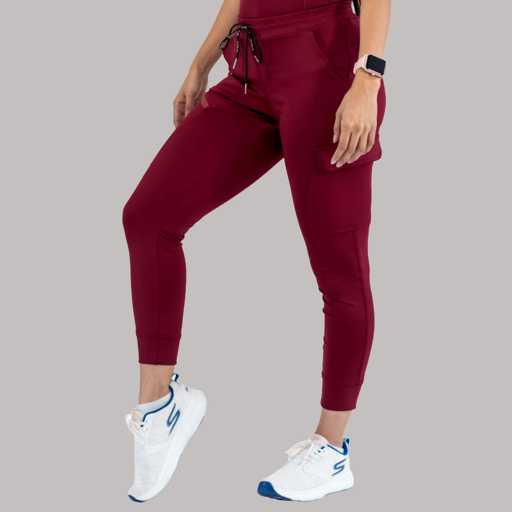 Jogger Quirúrgico Mujer Super Stretch Vino, Scrubs 905