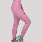 Pantalon jogger medico palo de rosa mujer corte slim fit tela super stretch