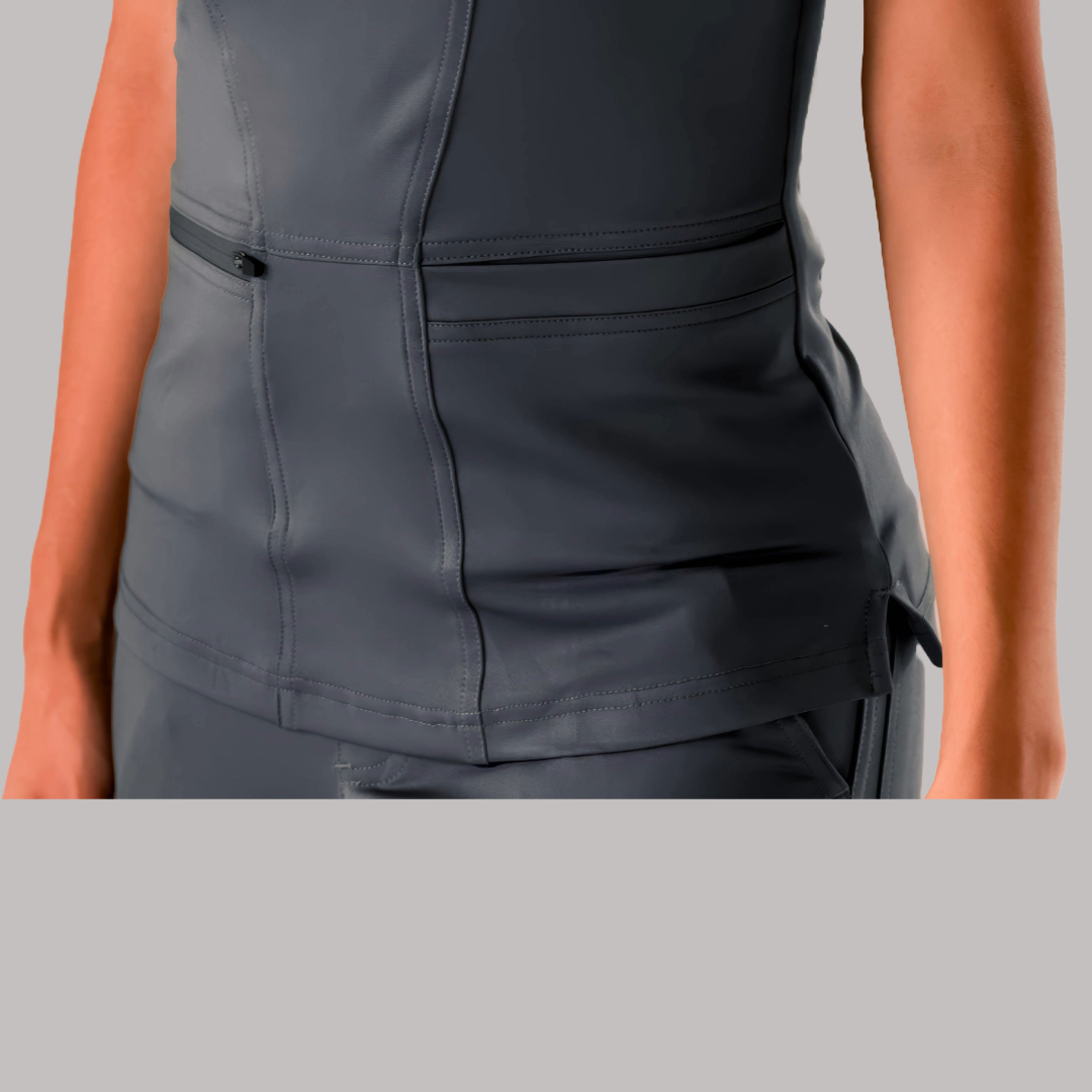 Filipina Quirurgica Mujer Gris Oxford Super Stretch, Scrubs 901