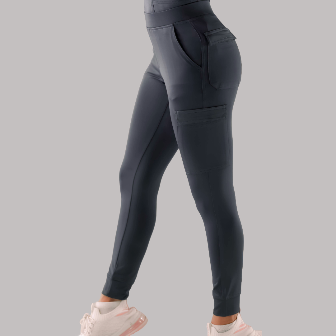 Jogger Quirurgico Mujer Gris Oxford Super Stretch, Scrubs 901