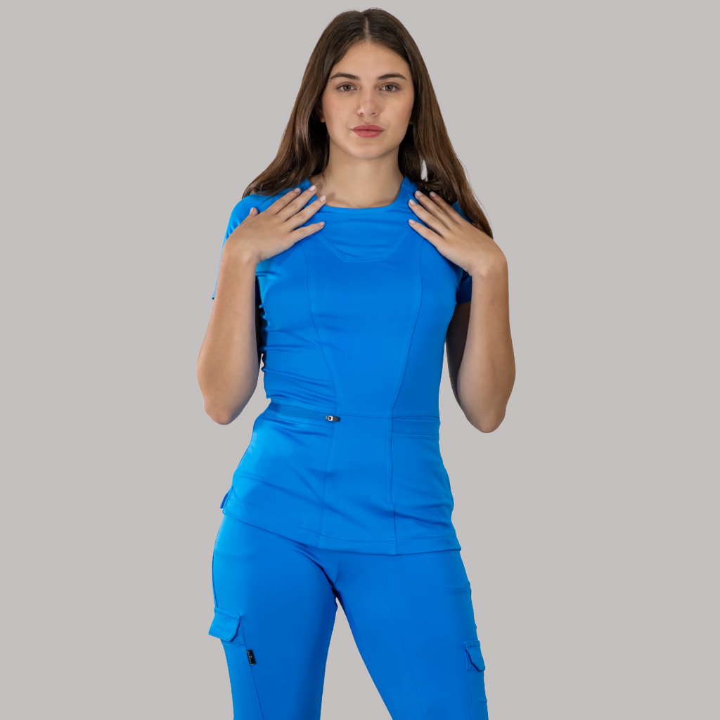 Filipina Quirúrgica Mujer Turquesa Super Stretch, Scrubs 901