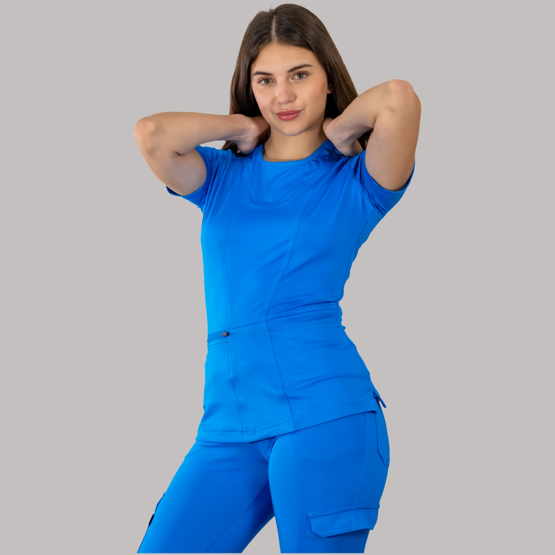 Filipina Quirúrgica Mujer Turquesa Super Stretch, Scrubs 901