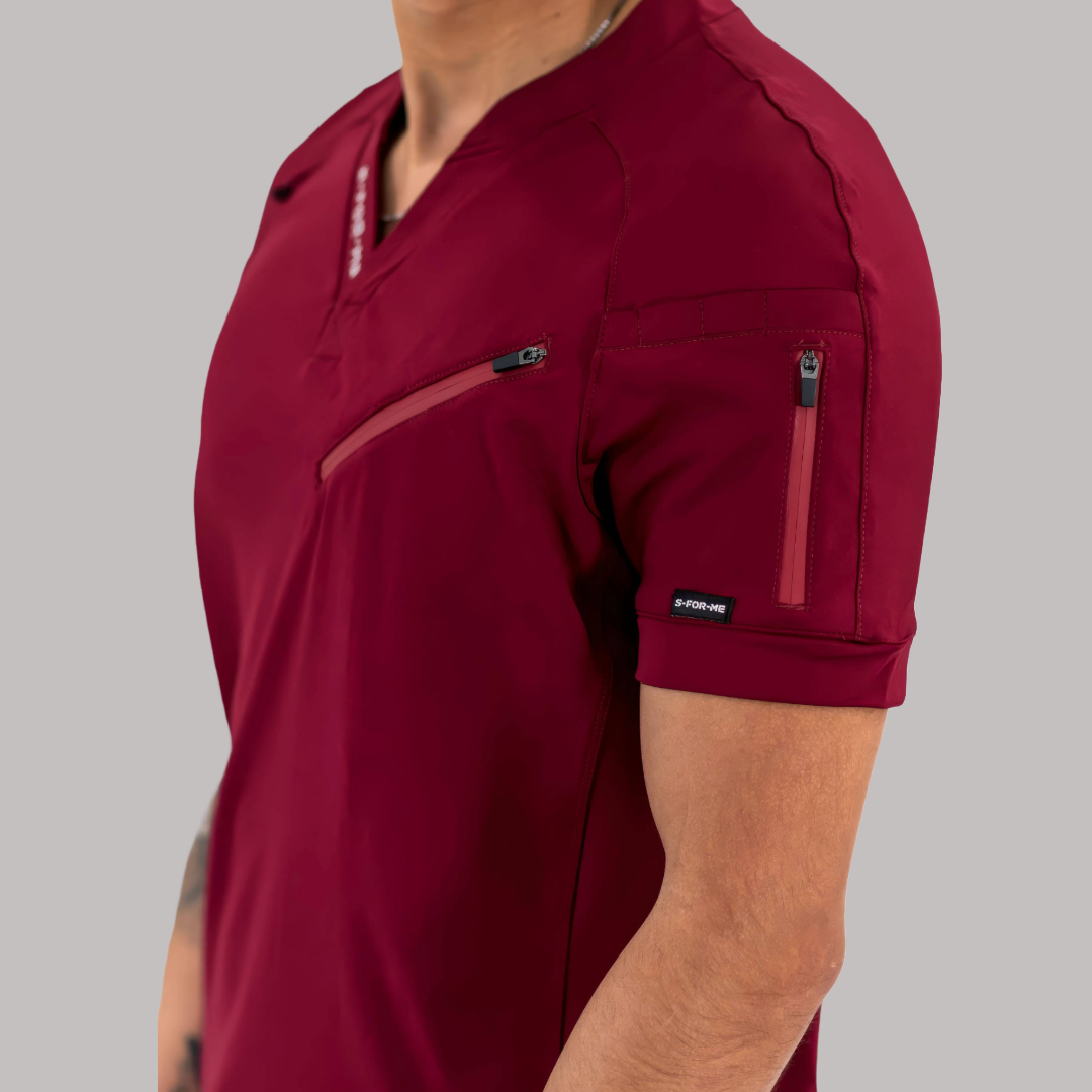 Conjunto Quirúrgico Hombre · Modelo 905 Super Stretch · Vino