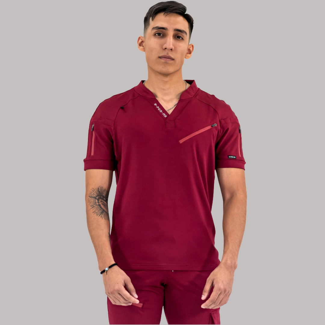 Conjunto Quirúrgico Hombre · Modelo 905 Super Stretch · Vino