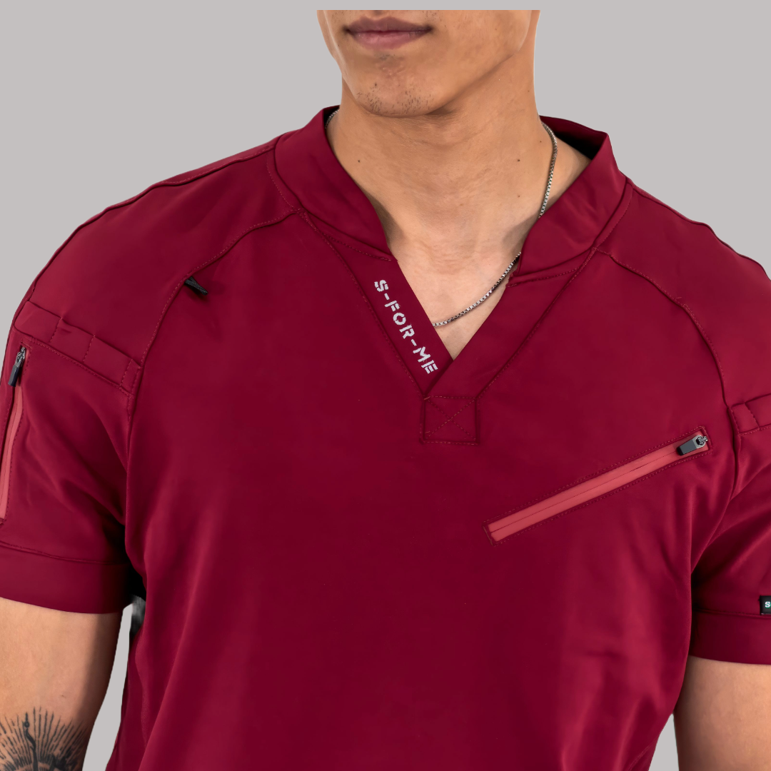 Conjunto Quirúrgico Hombre · Modelo 905 Super Stretch · Vino