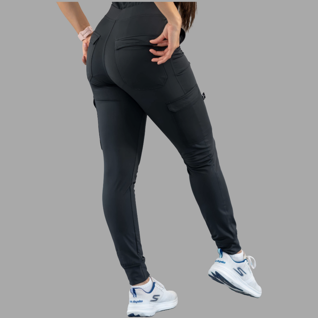 Jogger Quirurgico Mujer Negro, Super Stretch, Scrubs 901