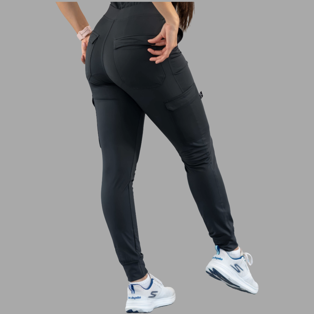 Jogger Quirurgico Mujer Negro, Super Stretch, Scrubs 901
