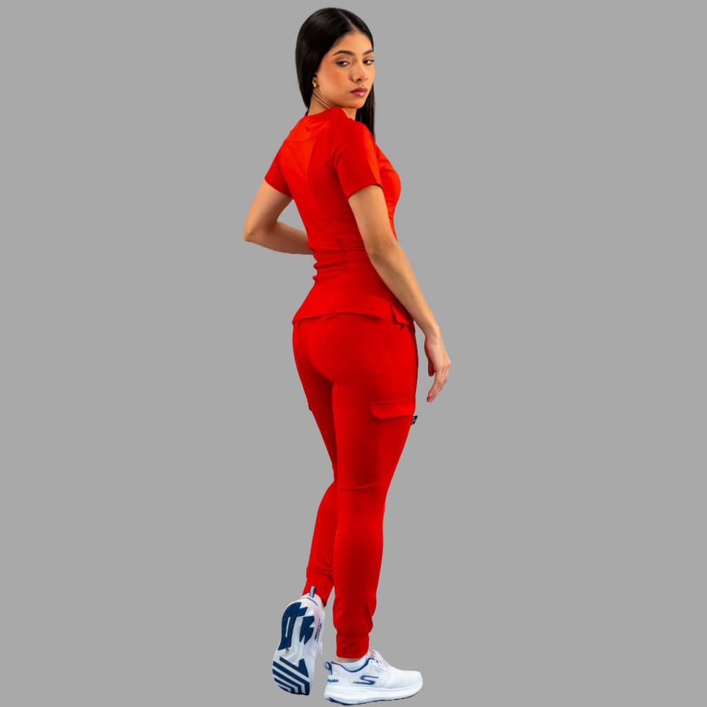 Jogger Quirurgico Mujer Rojo, Super Stretch, Scrubs 901