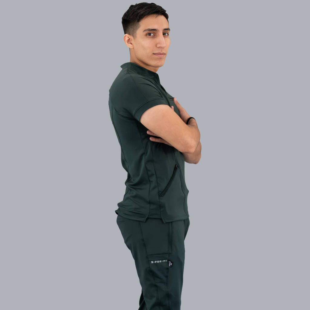 Jogger Quirúrgico Hombre Verde Sombra Super Stretch, Scrubs 920