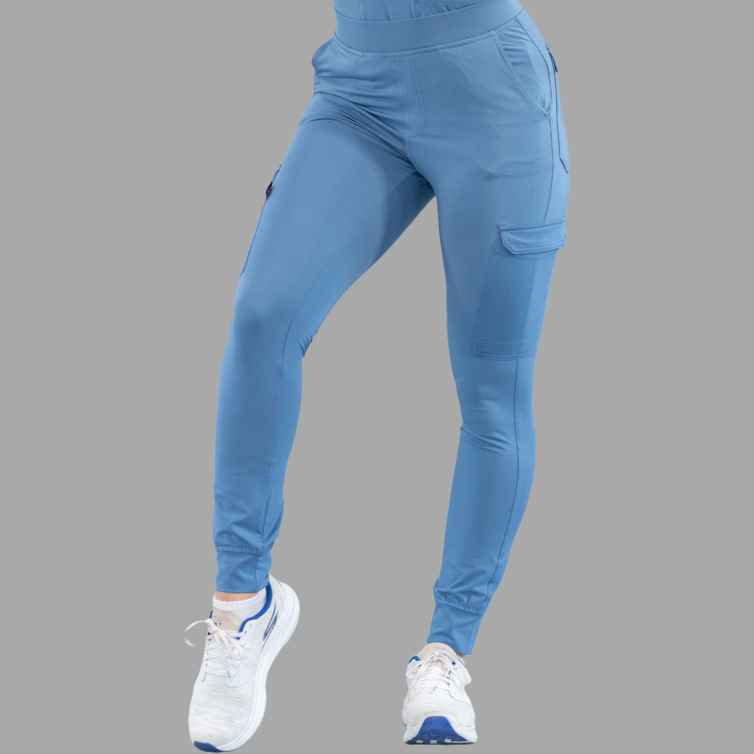 Jogger Quirúrgico Mujer Azul Cornflower, Super Stretch, Scrubs 901