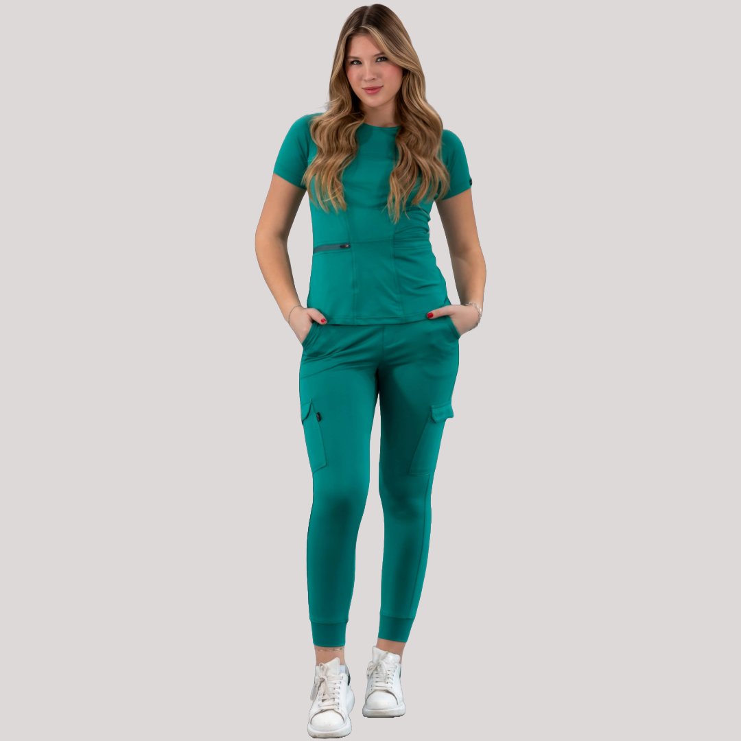 Jogger Quirúrgico, Mujer Verde Esmeralda Super Stretch, Scrubs 901