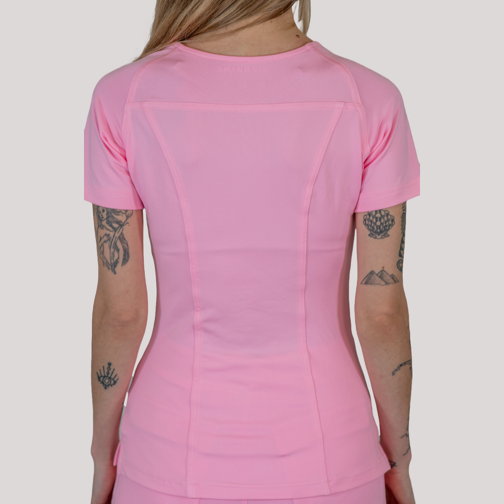 Filipina Quirúrgica Mujer Rosa Pastel Super Stretch, Scrubs 901