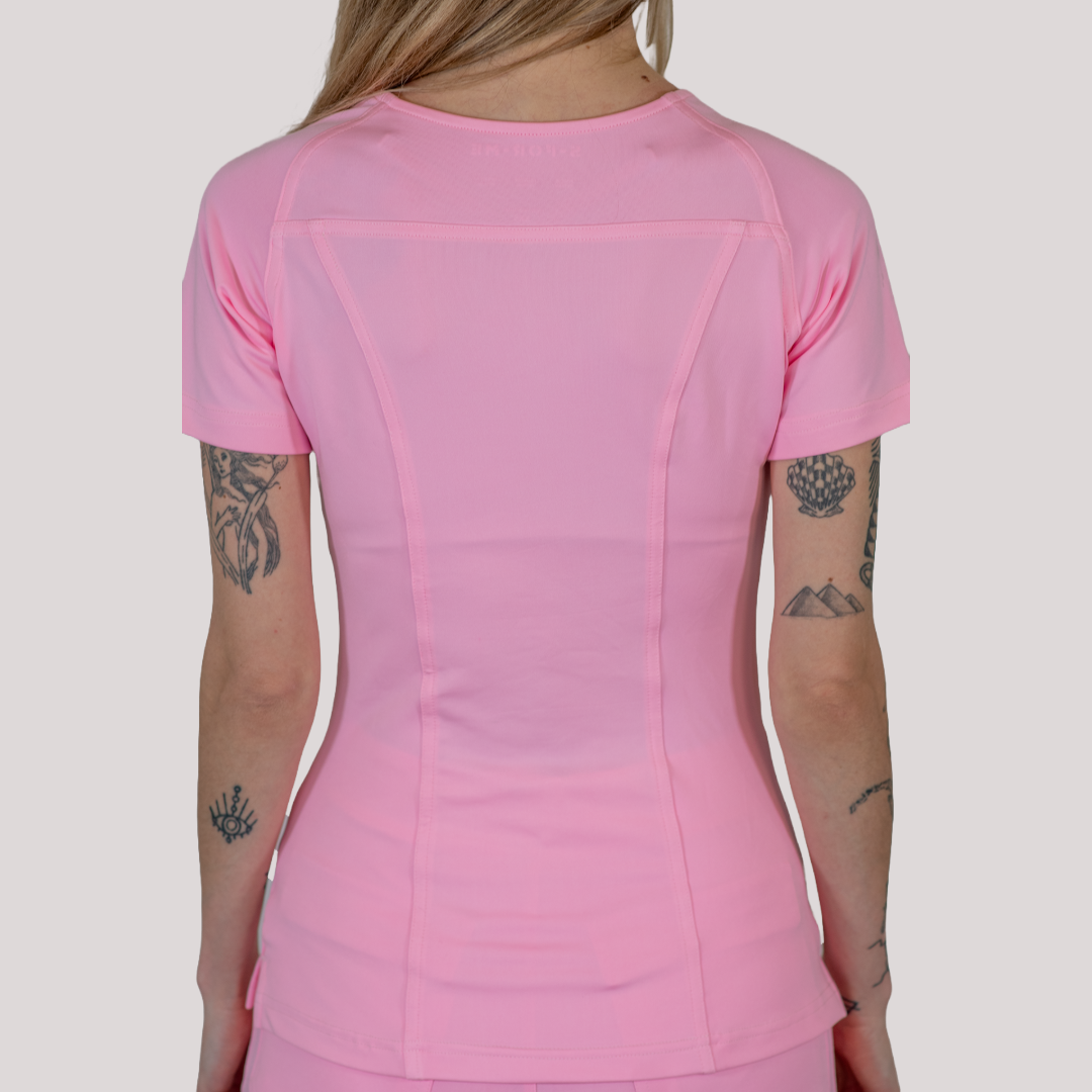 Filipina Quirúrgica Mujer Rosa Pastel Super Stretch, Scrubs 901