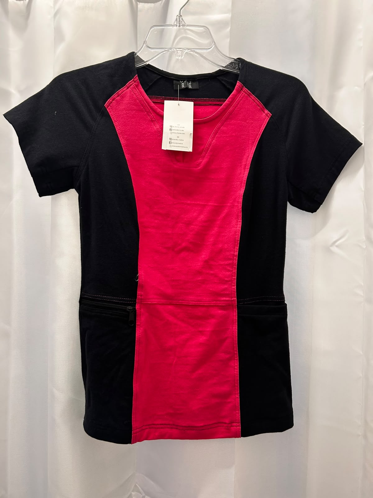 Filipina Quirurgica Super Stretch Negra/Fiusha 902. Dama