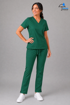 Pantalón Verde Botella 502 Quirúrgico Mujer Antifluido Relaxed