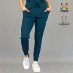 Jogger Quirúrgico Mujer Est. 902 | Azul Petróleo Super Stretch