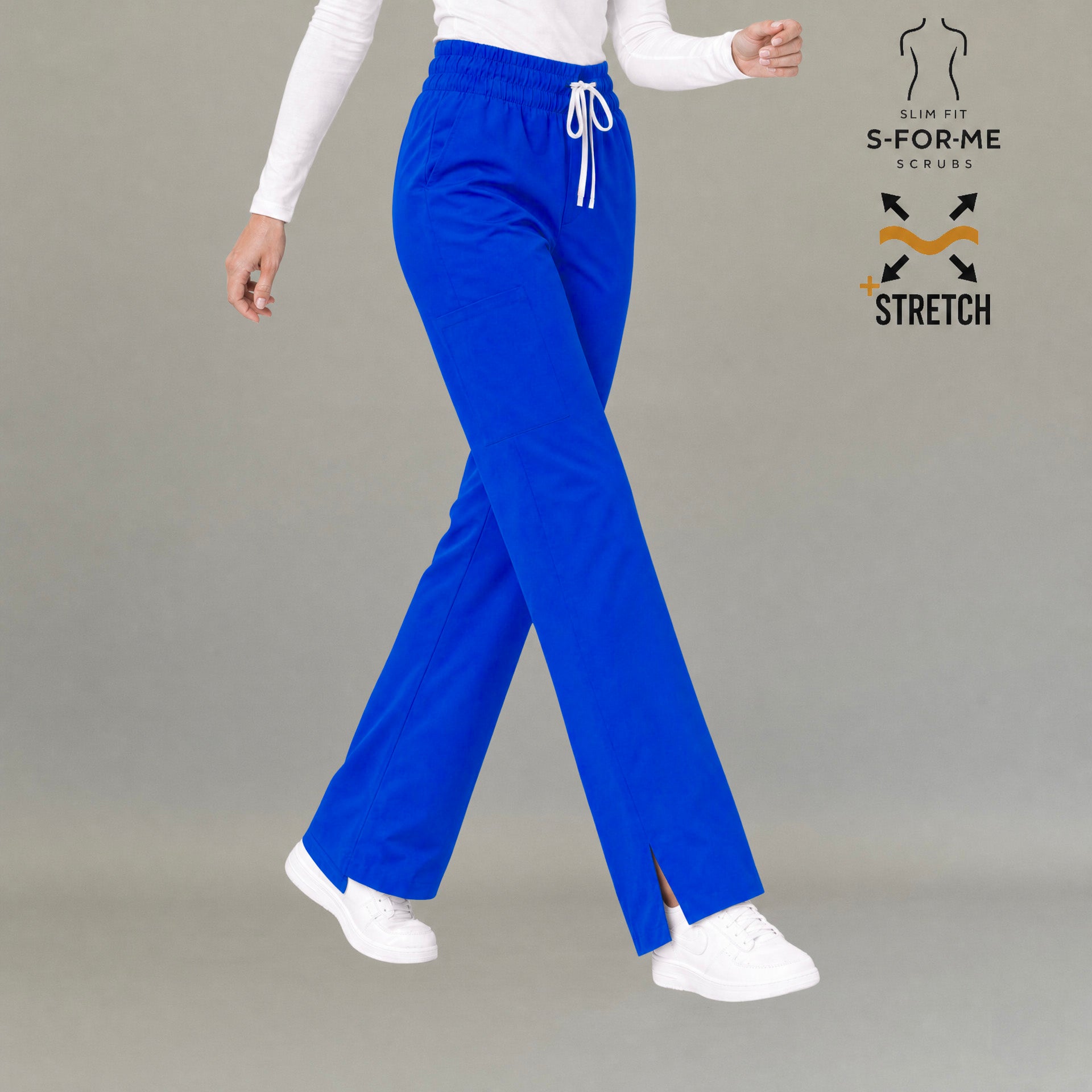 Uniforme médico mujer pantalón Azul Rey antifluido Sandel Médica
