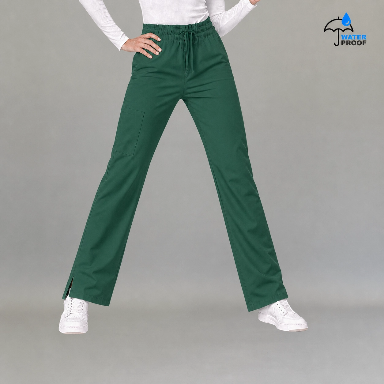 Pantalón Verde Botella 502 Quirúrgico Mujer Antifluido Relaxed