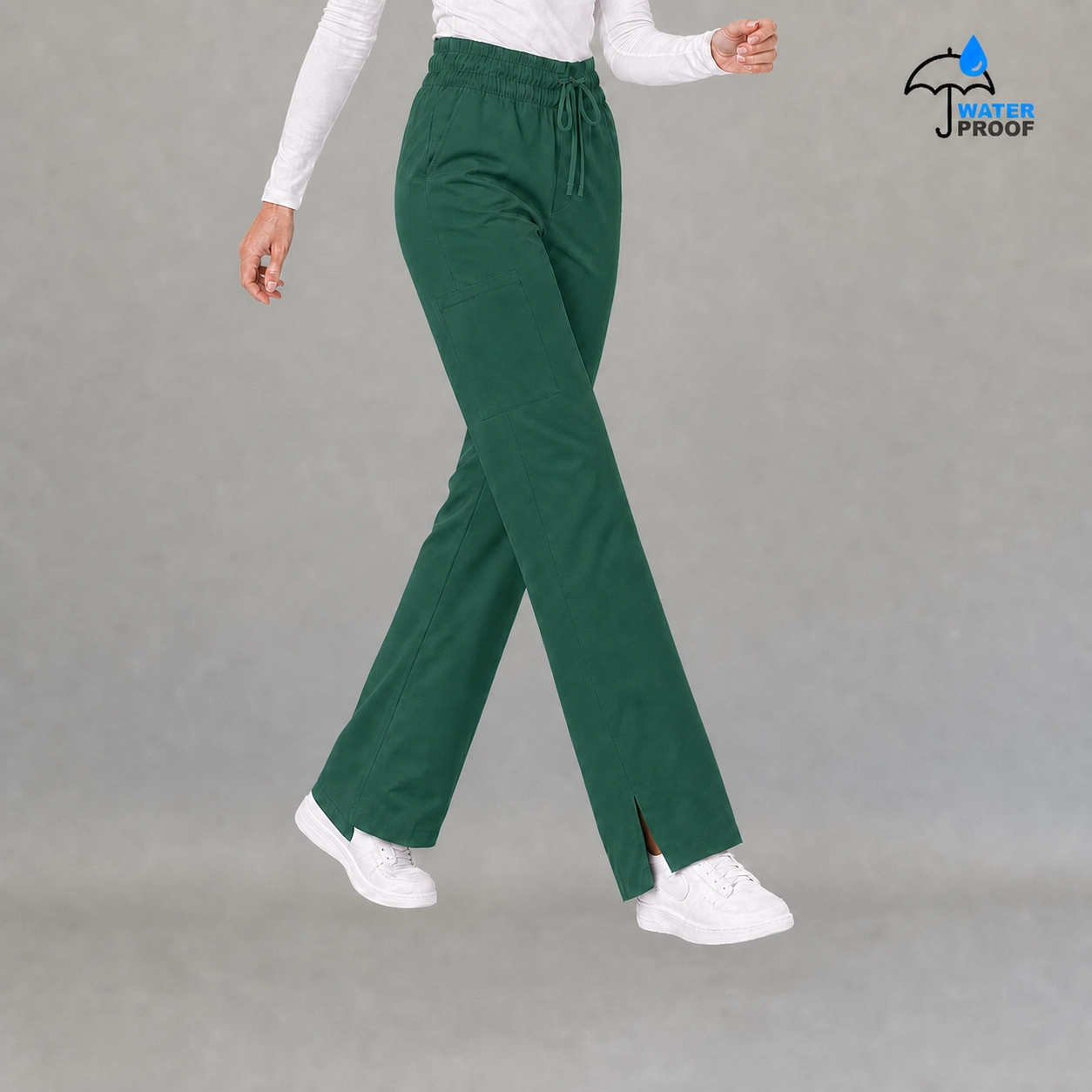 Pantalón Verde Botella 502 Quirúrgico Mujer Antifluido Relaxed
