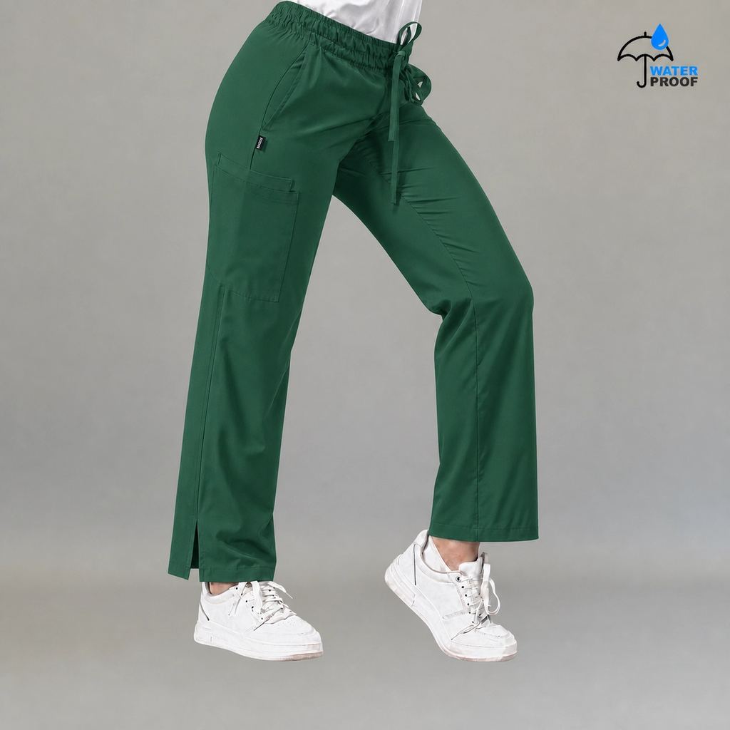 Pantalón Verde Botella 502 Quirúrgico Mujer Antifluido Relaxed