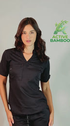 Jogger Negro Bamboo Quirúrgico Mujer S-FOR-ME 511 - Tela Bambú 160g