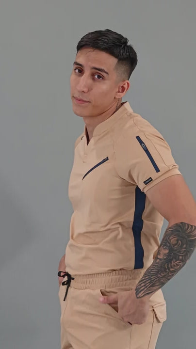 Filipina Quirúrgica Super Stretch Beige Hombre, Scrubs 905