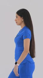 Filipina Quirúrgica Mujer Super Stretch Azul Rey - Chedron, Scrubs 905
