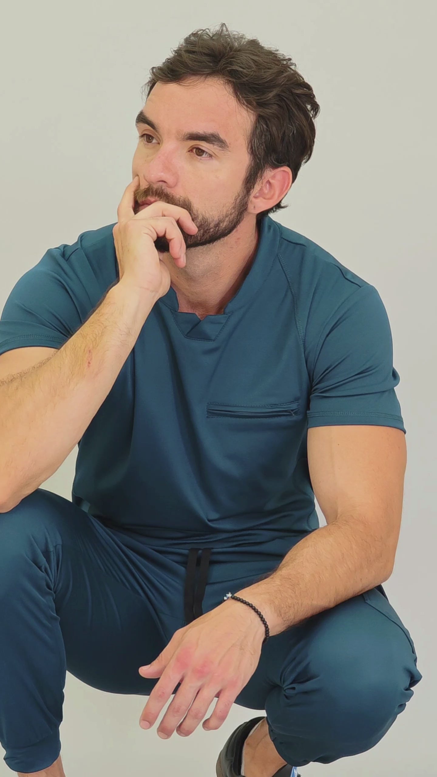 Jogger Quirurgico Hombre AirForce (Petroleo) Super Stretch, Scrubs 910