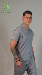 Pantalón Gris Quirúrgico Recto Hombre S-FOR-ME 511 Bamboo - Tela Bambú 160g