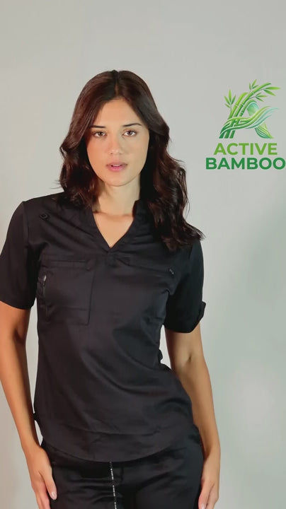 Filipina Negra Bamboo Quirúrgica Mujer S-FOR-ME 511 - Tela Bambú 160g