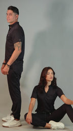Jogger Negro Bamboo Quirúrgico Hombre S-FOR-ME 510 - Tela Bambú 160g
