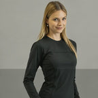 Blusa Interior Mujer Manga Larga | Negro Súper Stretch