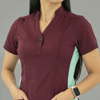 Filipina Médica para Mujer S-Forme Modelo 930 Vino/Menta Superstretch