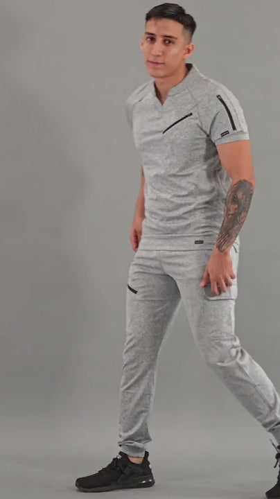 Filipina Quirúrgica Super Stretch Gris Jaspeado Hombre, Scrubs 905