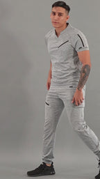 Filipina Quirúrgica Super Stretch Gris Jaspeado Hombre, Scrubs 905