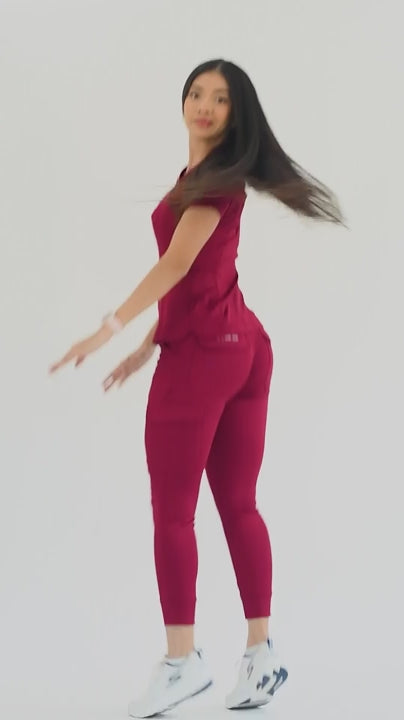 Filipina Quirúrgica Mujer Super Stretch Vino, Scrubs 905